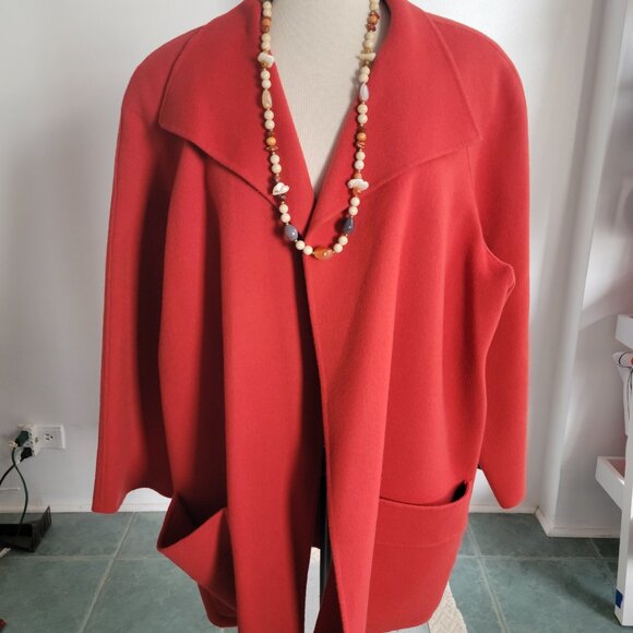 Alexander Bartlett Burnt Orange 100% Wool Jacket Coat w/Patch Pockets (Size: 2X) - Picture 11 of 16